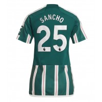 Manchester United Jadon Sancho #25 Fußballbekleidung Auswärtstrikot Damen 2023-24 Kurzarm